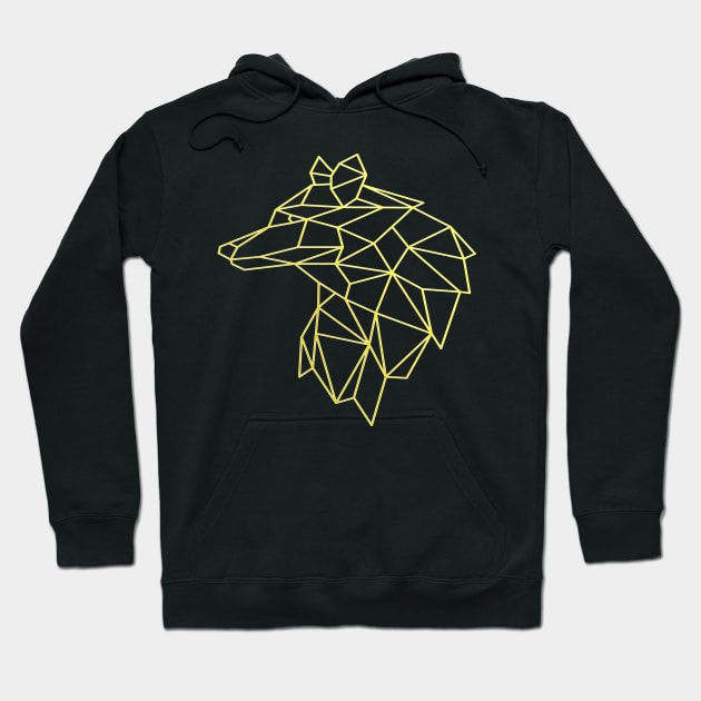 Wolf face tattoo geometric modern Hoodie by Okuadinya